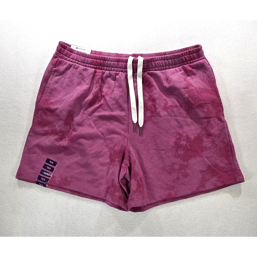 Members Mark Womens Tie Dye Sweat Shorts Pink Purple XXL New